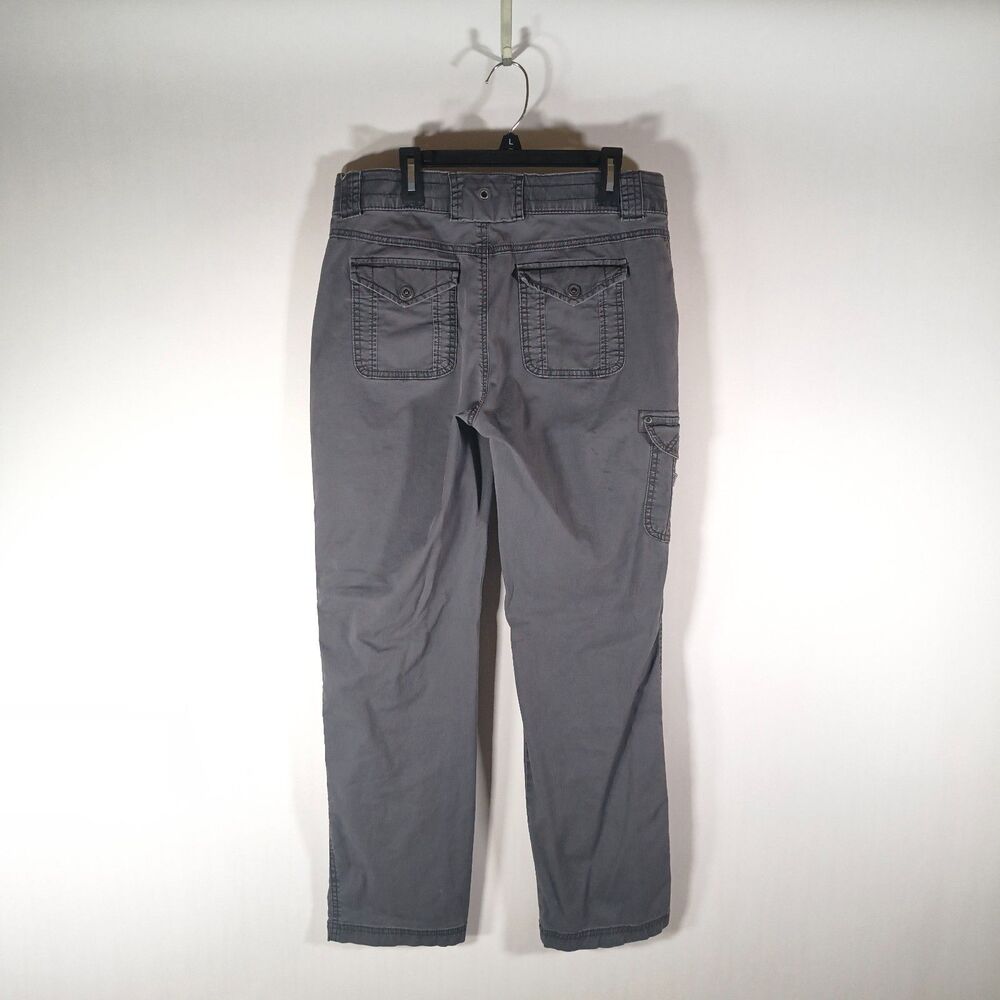 Cotton Mid Rise Hiking Pants w Cargo Pockets - Picture 4 of 12